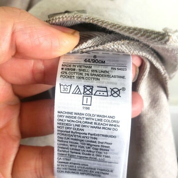 Women's Banana Republic Linen Blend Button-Down Elegant Beige Stylish Dress Sz 6 - Picture 8 of 9